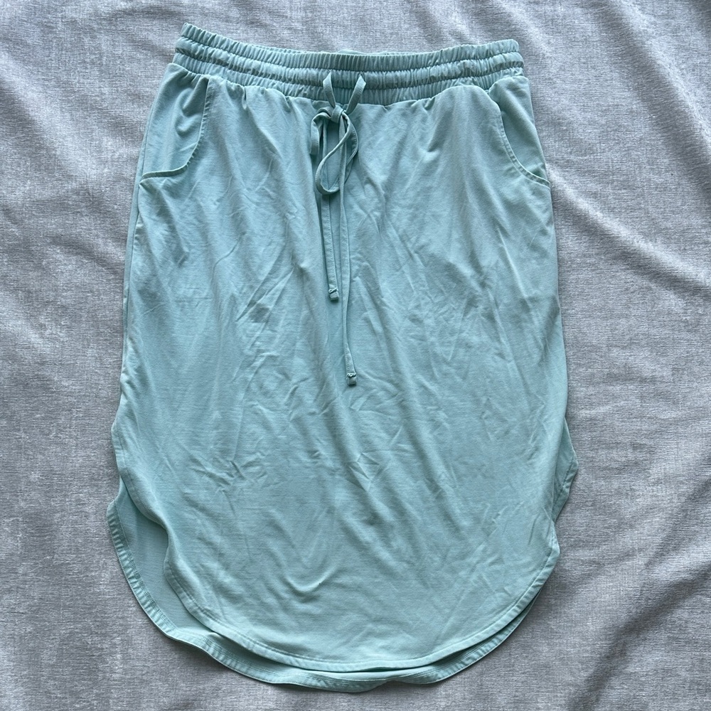 Columbia PFG Seafoam Green Midi Skirt Drawstring & Pockets